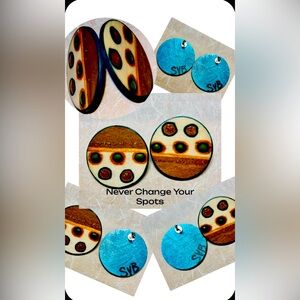 Never Change Your Spots (hand painted earrings)